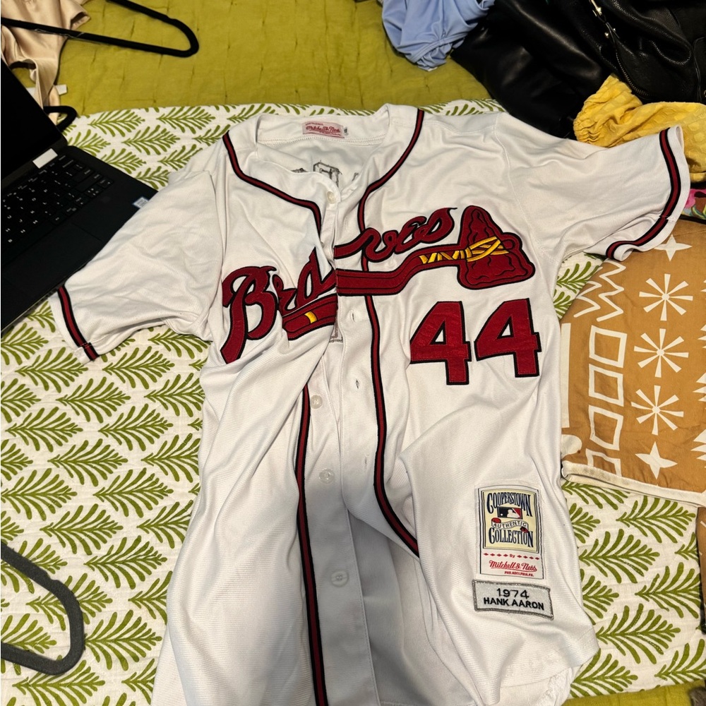 Oversized White Braves Jersey
